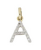 14 Karat Diamond Gold Initial Pendants